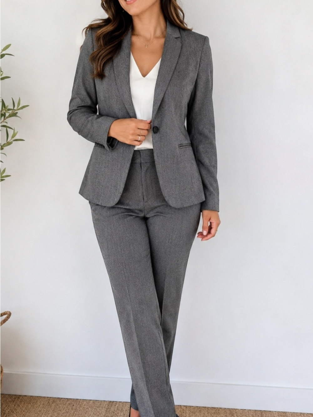 H&M Gray Women's Blazer Jacket